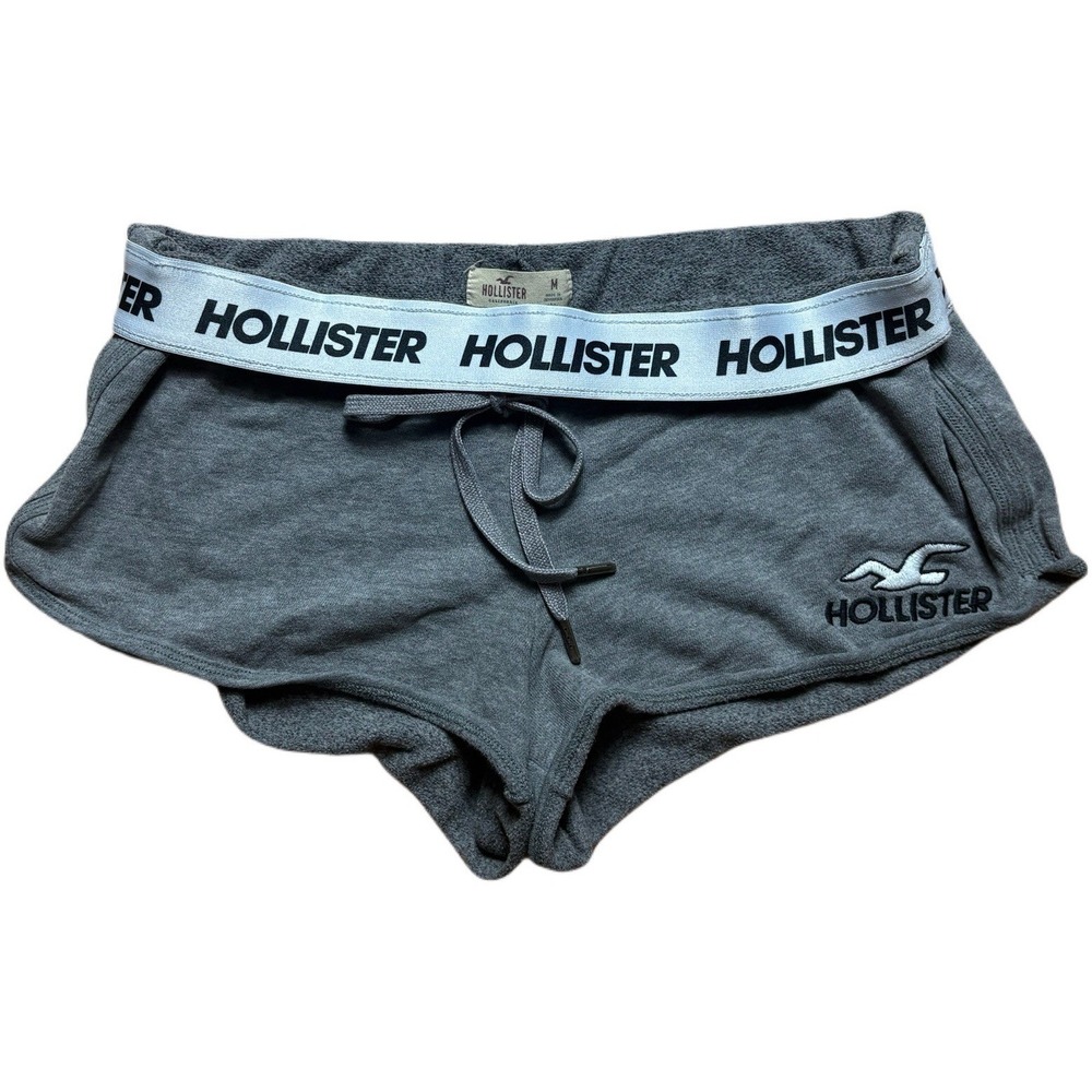 VTG Hollister 2000s Sporty Lounge Short Shorts Size M Gray